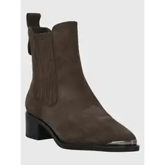 HUSH PUPPIES - Botín Cuero Mujer Dorothea Café
