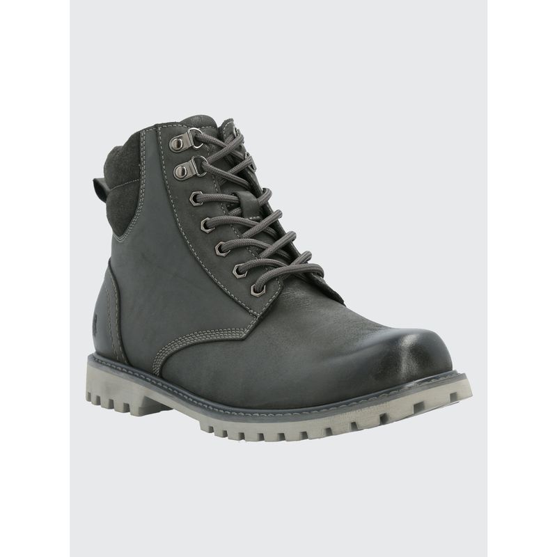 HUSH PUPPIES - Botín Cuero Hombre Maxwell Gris Oscuro HUSH PUPPIES