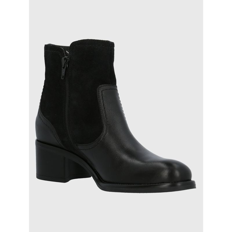 HUSH PUPPIES - Botín Cuero Mujer Ellee Negro HUSH PUPPIES