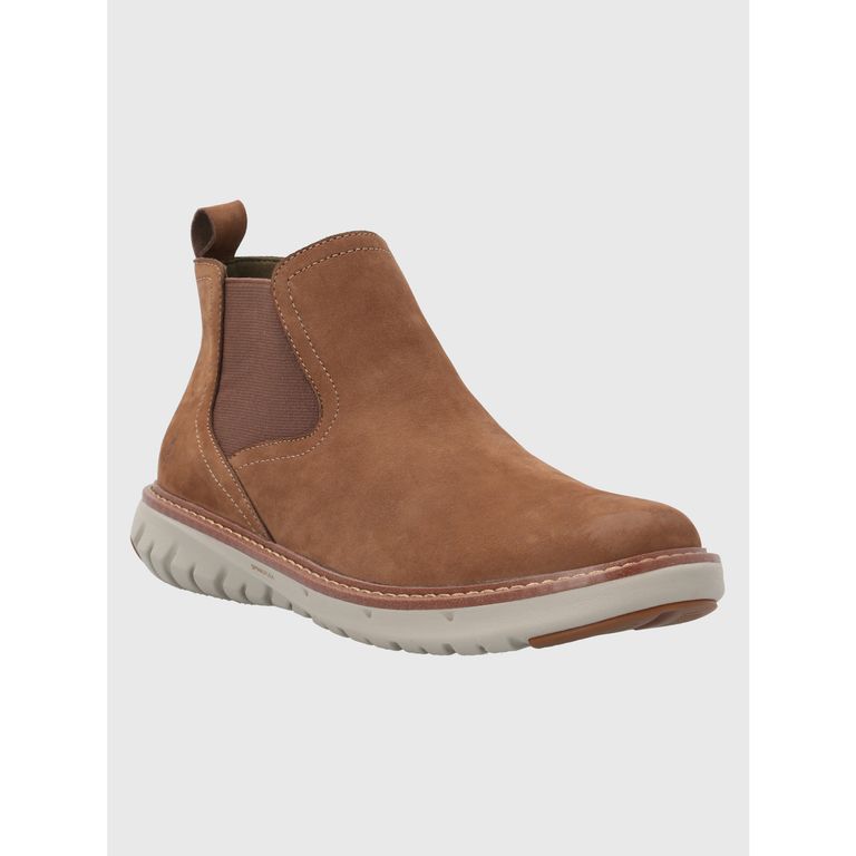 Botín Cuero Hombre Smart Chelsea Café