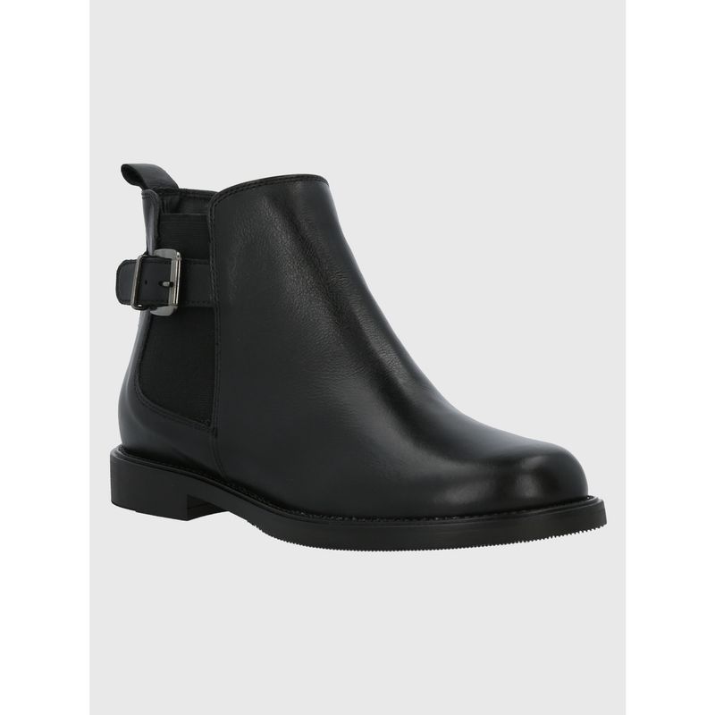 HUSH PUPPIES - Botín Cuero Mujer Fey Negro HUSH PUPPIES