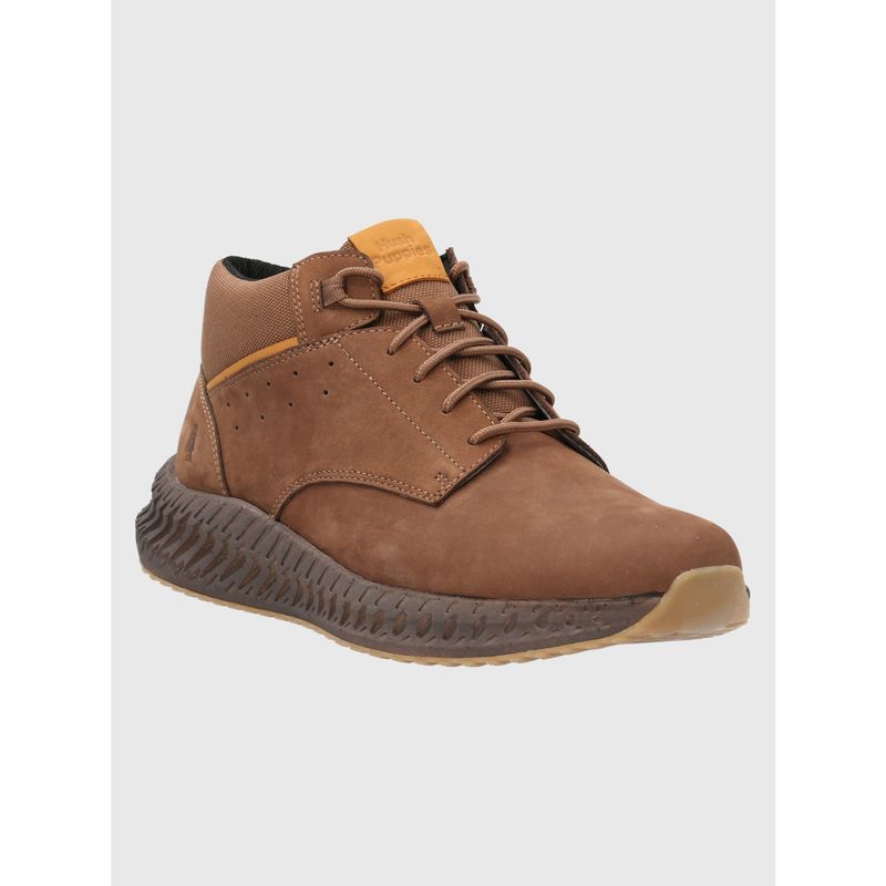 HUSH PUPPIES - Botín Cuero Hombre Spinal Bootee Café HUSH PUPPIES
