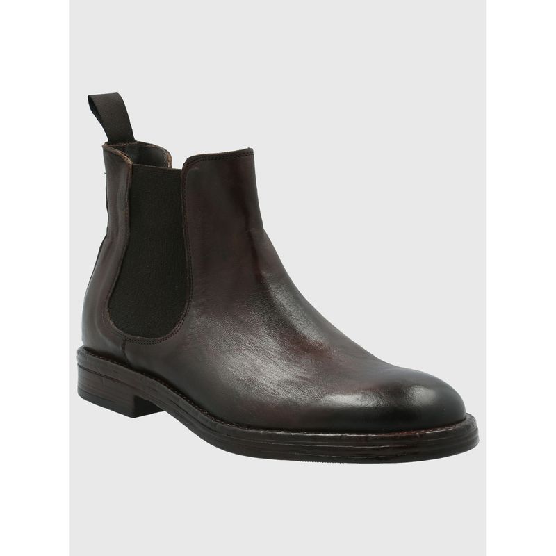 HUSH PUPPIES - Botín Cuero Hombre Mazzani Café Oscuro HUSH PUPPIES