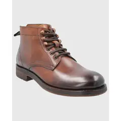 HUSH PUPPIES - Botín Cuero Hombre Bangor Café Oscuro