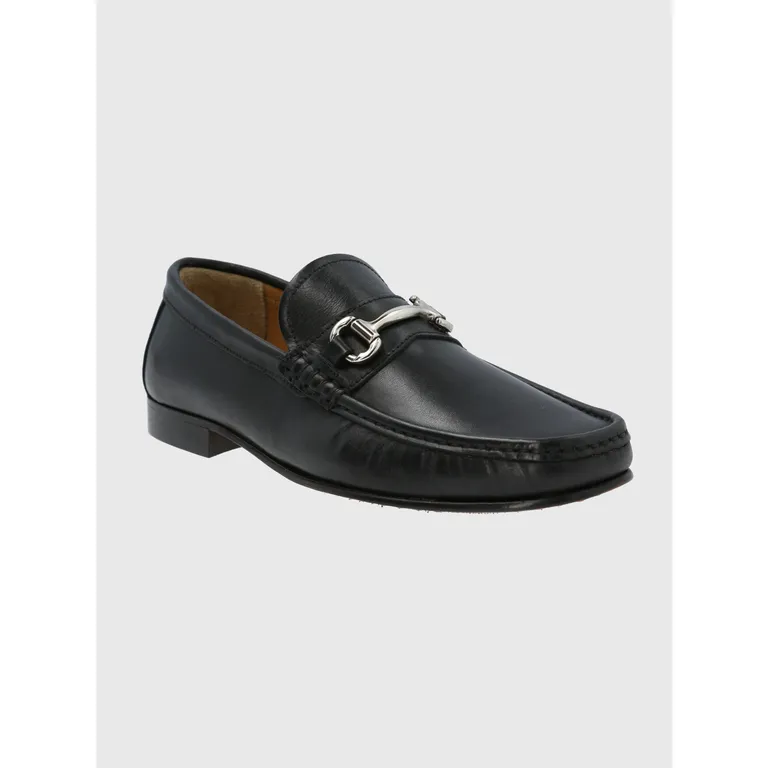 Mocasín Cuero Hombre Spello Negro