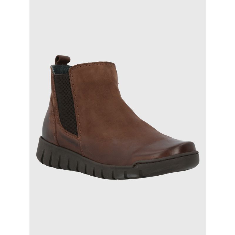 HUSH PUPPIES - Botín Cuero Mujer Ray Café Oscuro HUSH PUPPIES