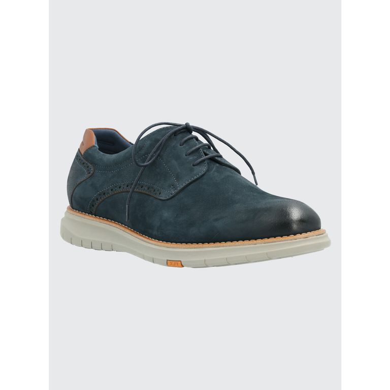 Zapato Cuero Hombre Nerio Azul Marino