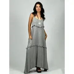ENIGMATICA BOUTIQUE - Vestido Seccionado Faroleado Verde Enigmática Boutique