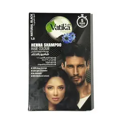 VATIKA NATURALS - Vatika Henna Colour Shampoo Black 20 ml X Sachets