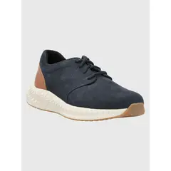 HUSH PUPPIES - Zapatilla Cuero Hombre Spinal Discover Azul