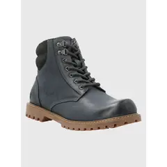 HUSH PUPPIES - Botín Cuero Hombre Maxwell Azul Marino