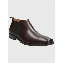 HUSH PUPPIES - Botín Cuero Hombre Twist Burdeo