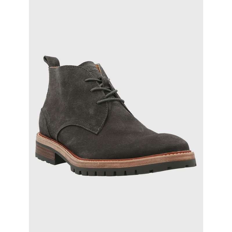 HUSH PUPPIES - Botín Cuero Hombre Milvio Gris Oscuro HUSH PUPPIES