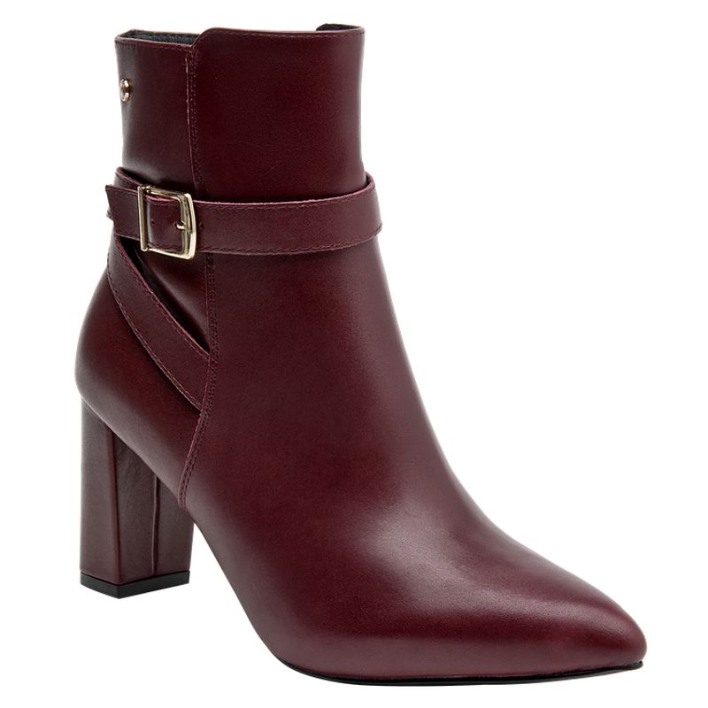 POLLINI - Botín Casual Mujer Bordó Pollini