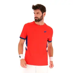 LOTTO - Polera de Tenis Hombre - Squadra III Rojo