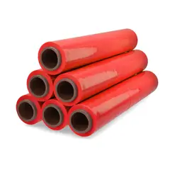 GENERICO - Film Stretch Rojo 1,7kg (350m) Pack Mayorista - Caja 6 Uds