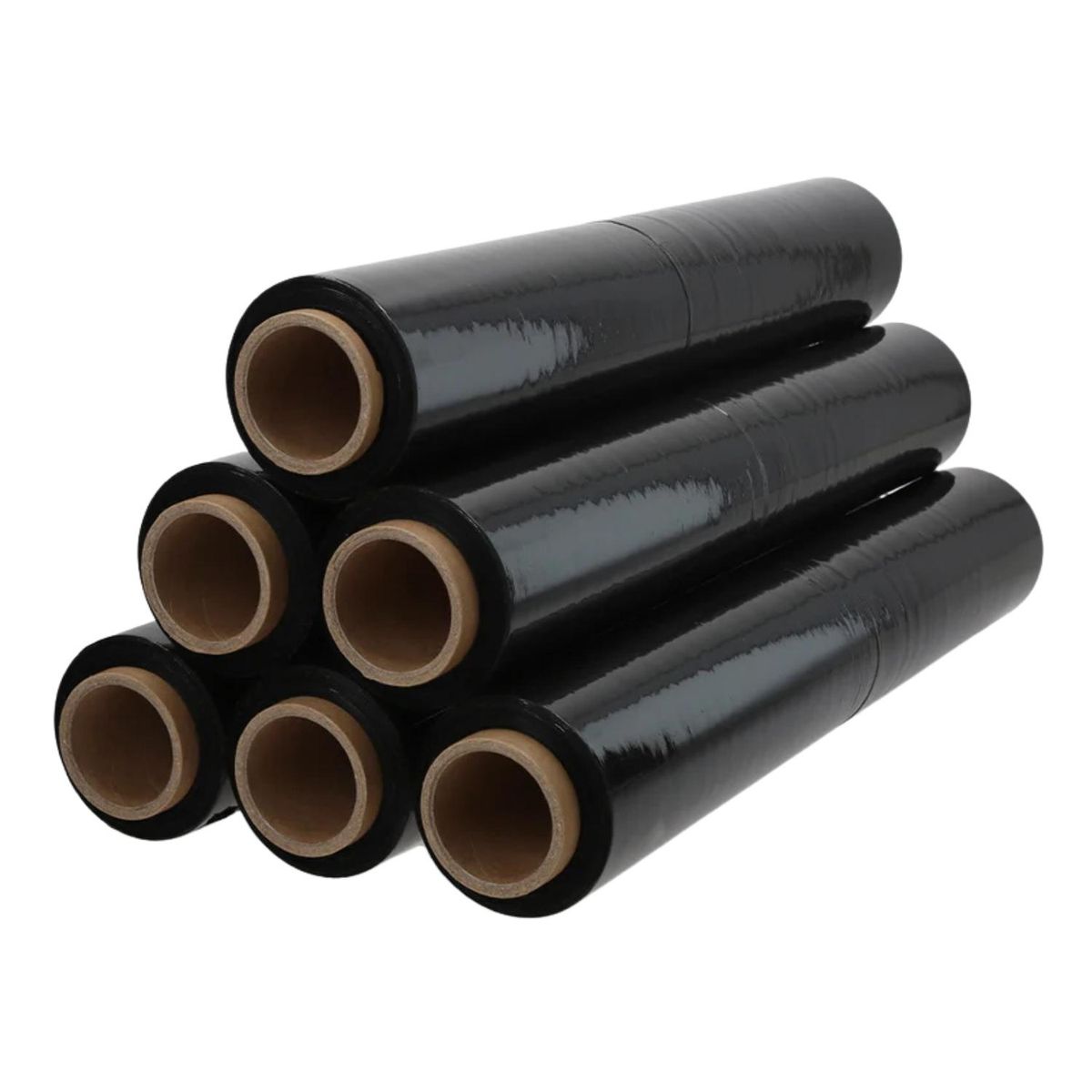 GENERICO - Film Stretch Negro 1,7kg (350m) Pack Mayorista - Caja 6 Uds
