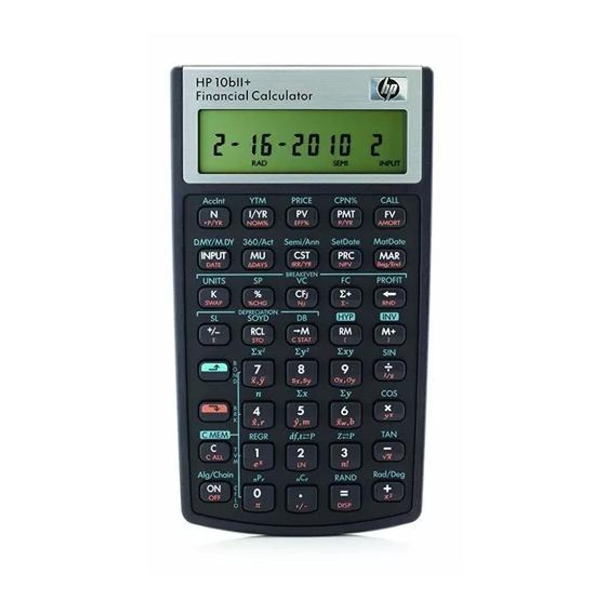 GENERICO - Calculadora financiera HP 10b2+ color negro