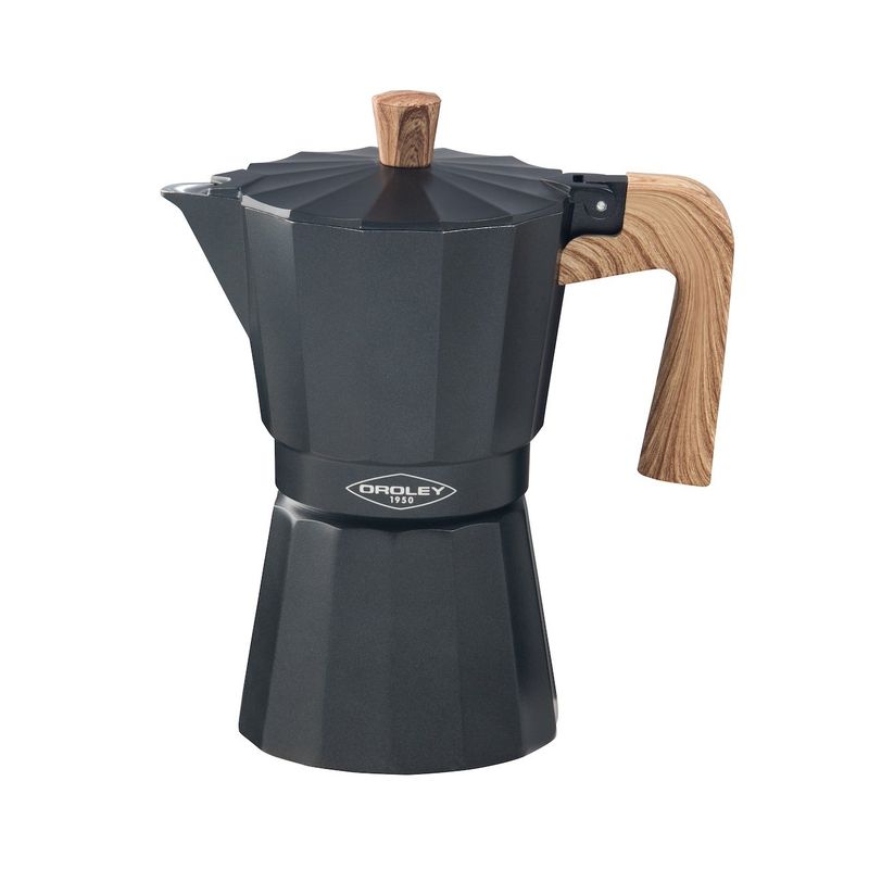 OROLEY - Cafetera italiana Oroley para 6 tzs Negro