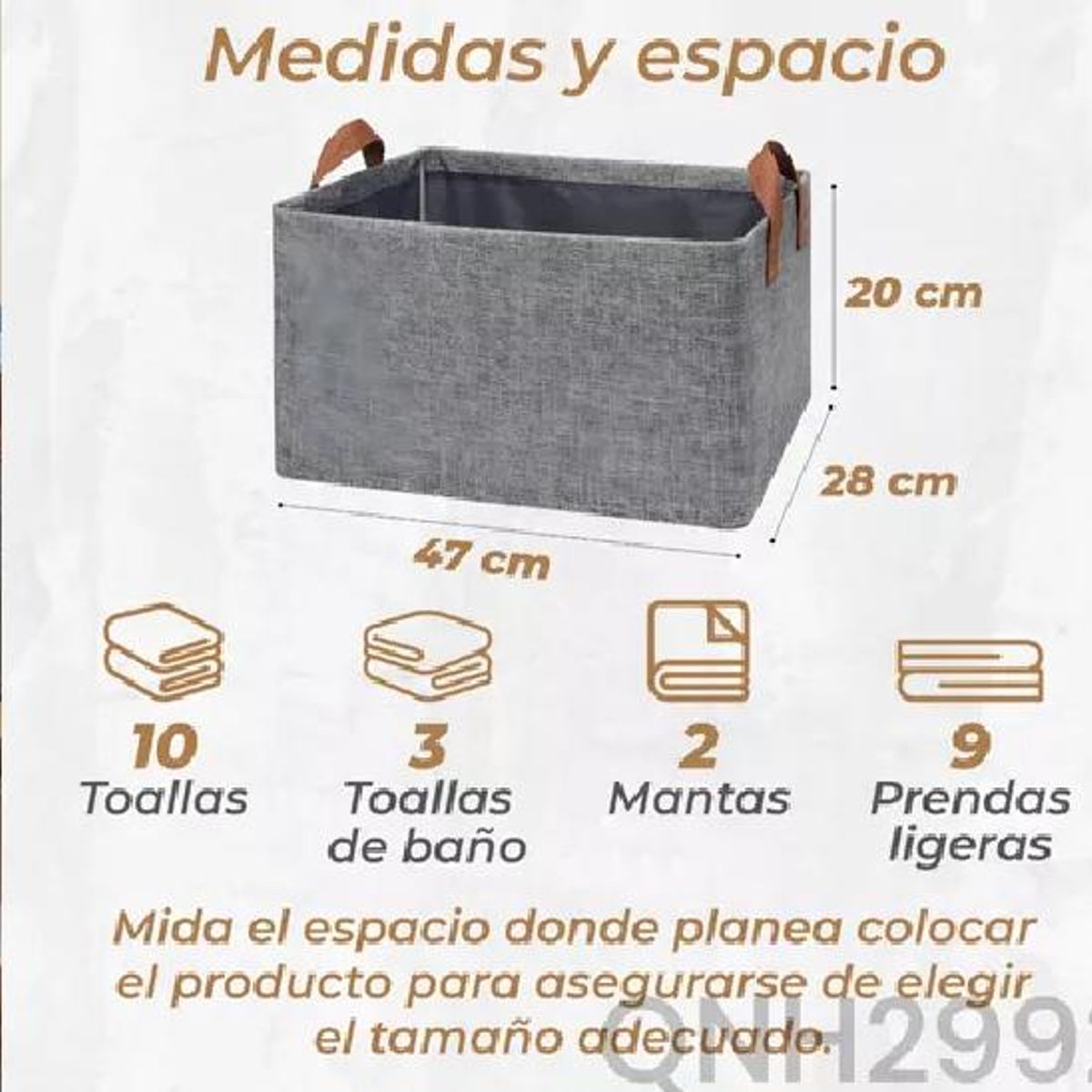 GENERICO - 6 Bolsas Organizador Ropa Caja Plegable Asa Almacenamiento