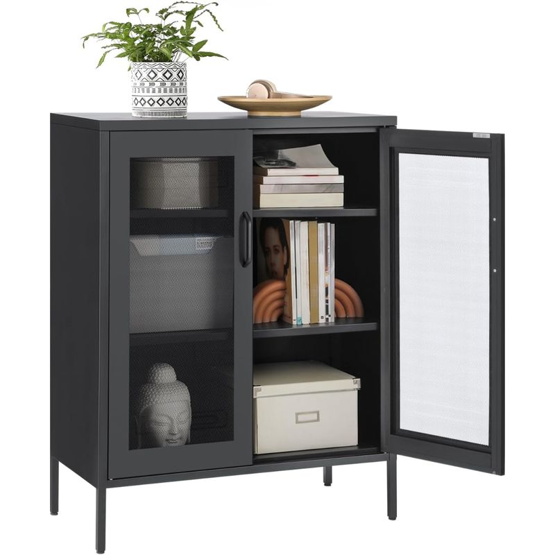 SPACEZAT - Buffet Aparador Negro Metalico Visrup