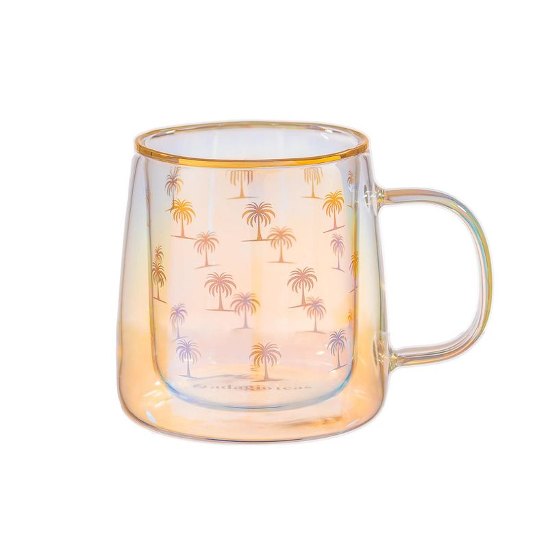 ADAGIO TEAS - Taza Doble Vidrio Gold Palms 250 ml