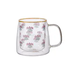 ADAGIO TEAS - Taza Doble Vidrio Purple Bouquet 400 ml