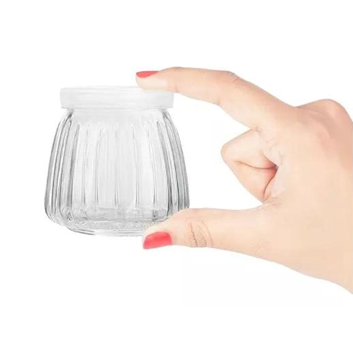 GENERICO - 40 Vasos Vidrio Con Tapa Yogurt Postre Sopa 130ml