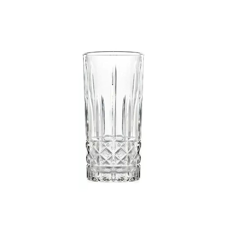 GENERICO - Set 6 Vasos Altos Stirling 360ml Vidrio Trago Largo