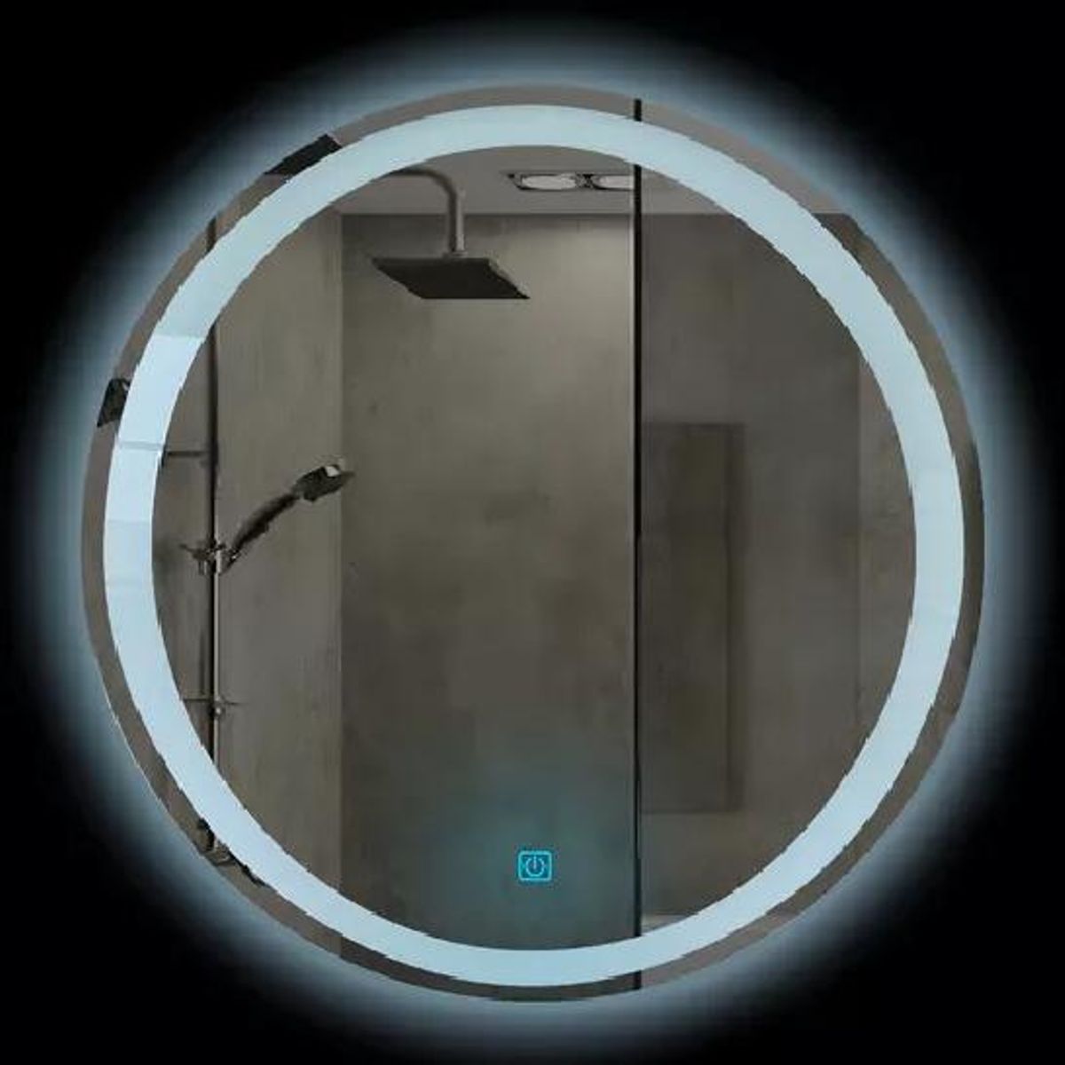 GENERICO - Espejo Redondo LED con Touch Joytek 60x60cm Marco Plateado