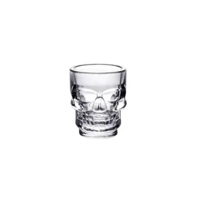 GENERICO - Vaso Shot Tequilero Calavera Vidrio 6 Pcs 65ml
