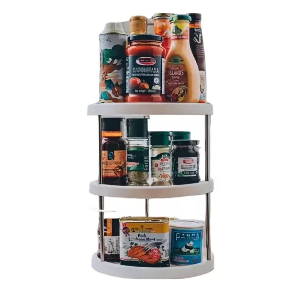 GENERICO - Organizador Cocina Condimentero 3 Niveles Giratorio almacenamiento