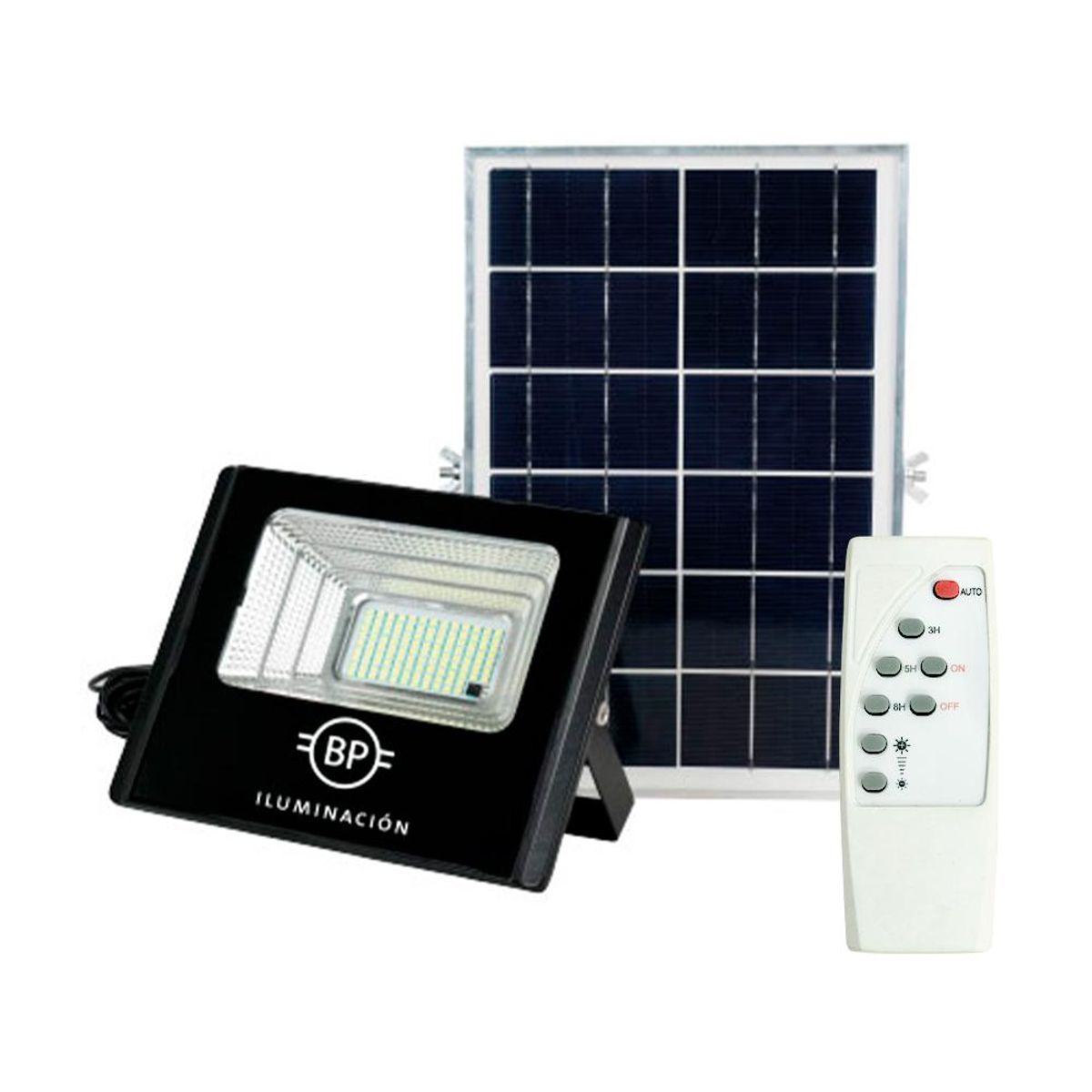 BP ILUMINACION - Luminaria Solar 200W Con Panel Solar Externo