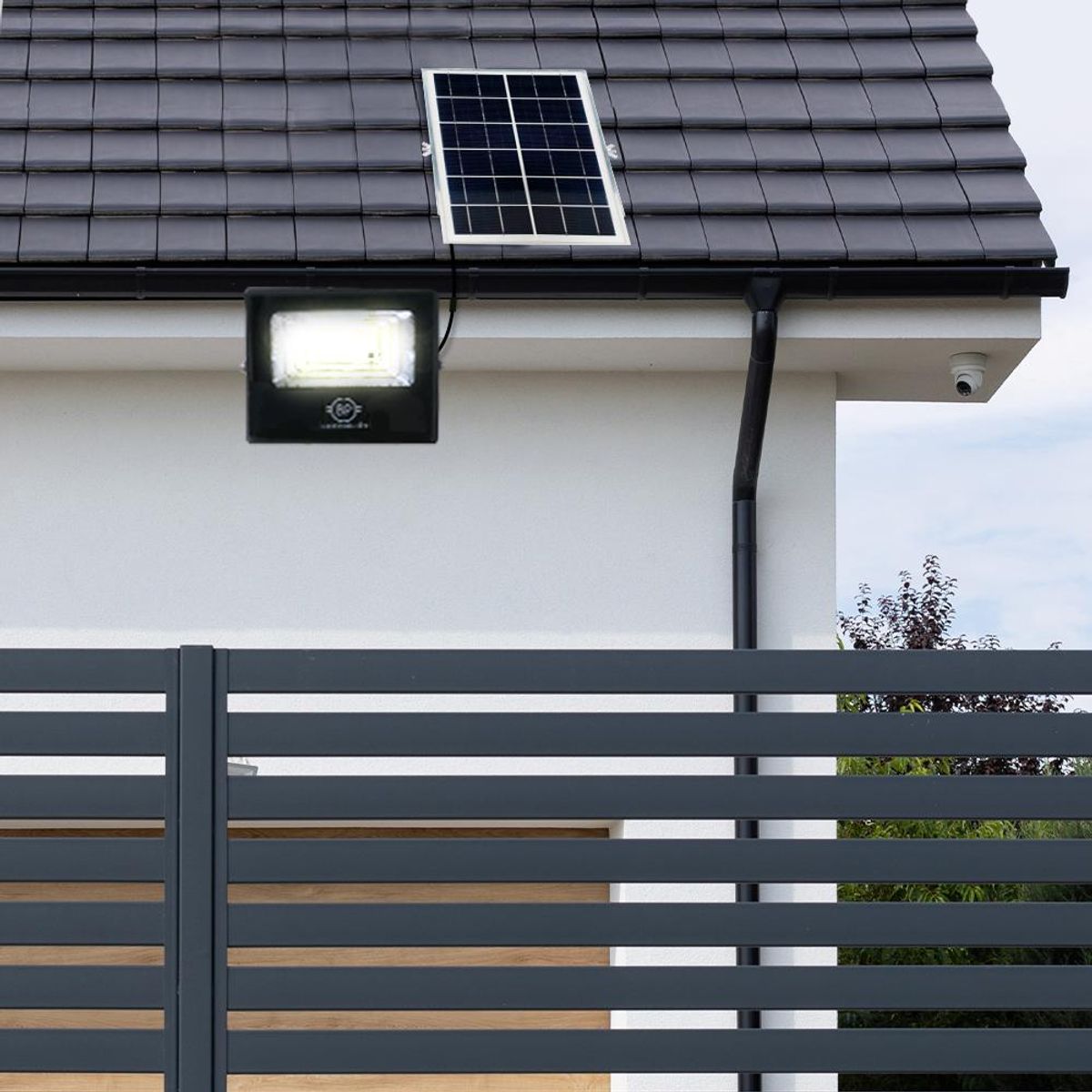 BP ILUMINACION - Luminaria Solar 200W Con Panel Solar Externo