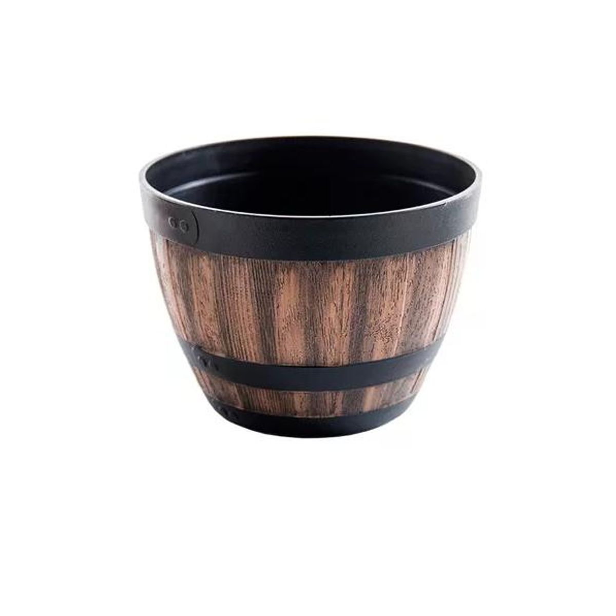 GENERICO - 2 Maceteros Barril Simulación Madera 4L con Agujero 228x17cm