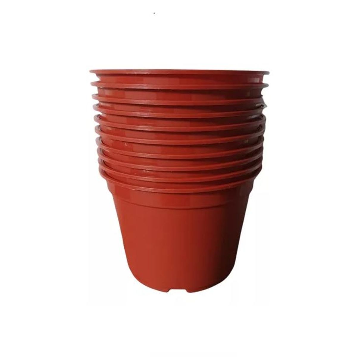 GENERICO - Pack de 10 Maceteros Redondos 16cm Terracota
