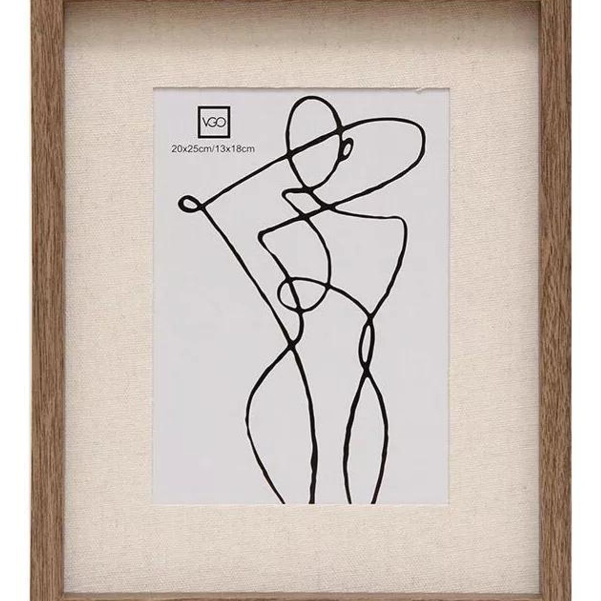 GENERICO - Marco Cuadro Madera Box Paspartú Foto 15x20 o 23x28cm Marrón