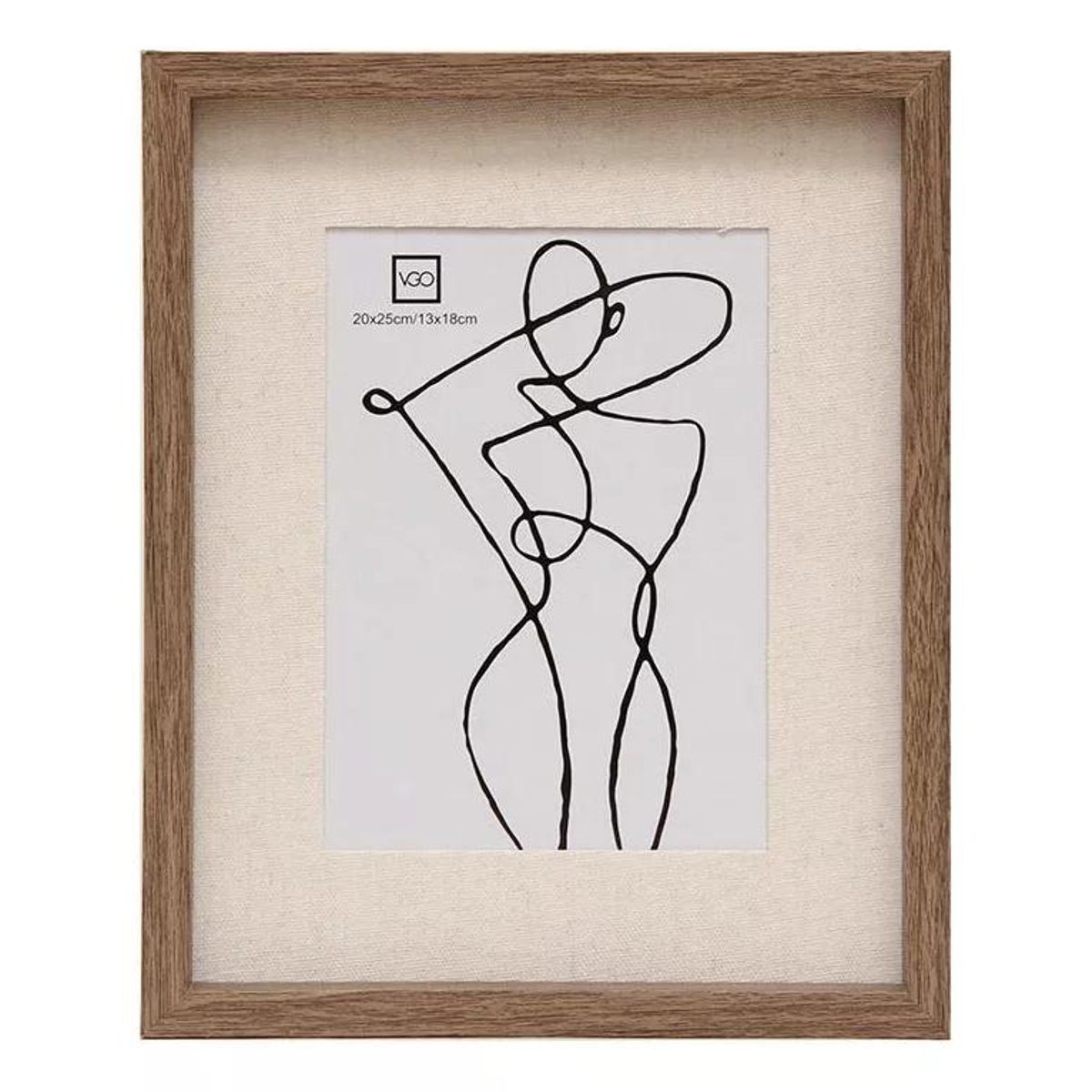 GENERICO - Marco Cuadro Madera Box Paspartú Foto 15x20 o 23x28cm Marrón