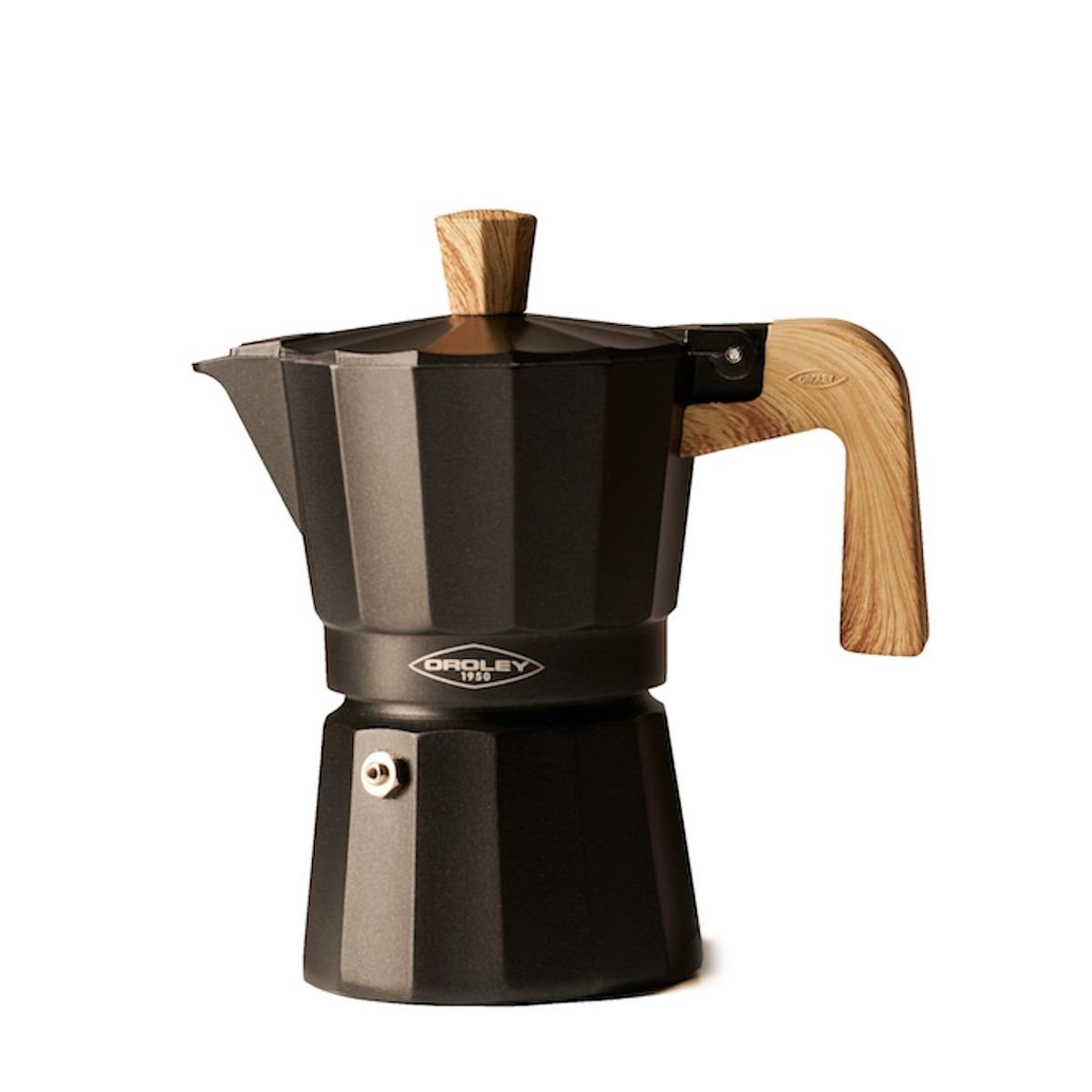 OROLEY - Cafetera italiana Oroley para 3 tzs New Dakar Negra