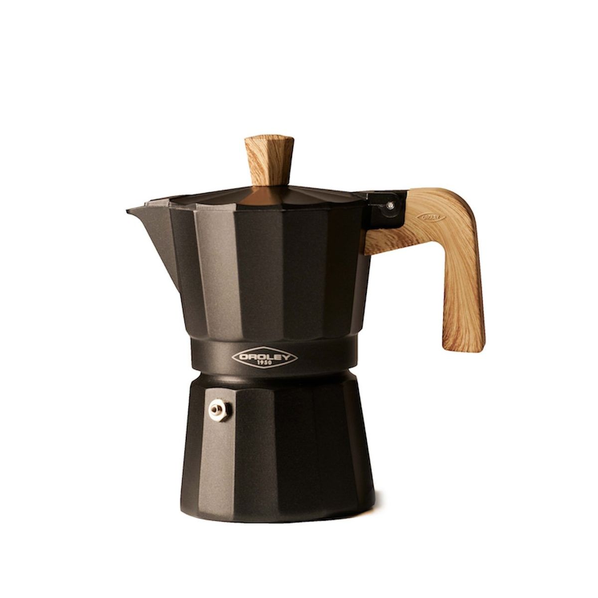 OROLEY - Cafetera italiana Oroley para 3 tzs New Dakar Negra