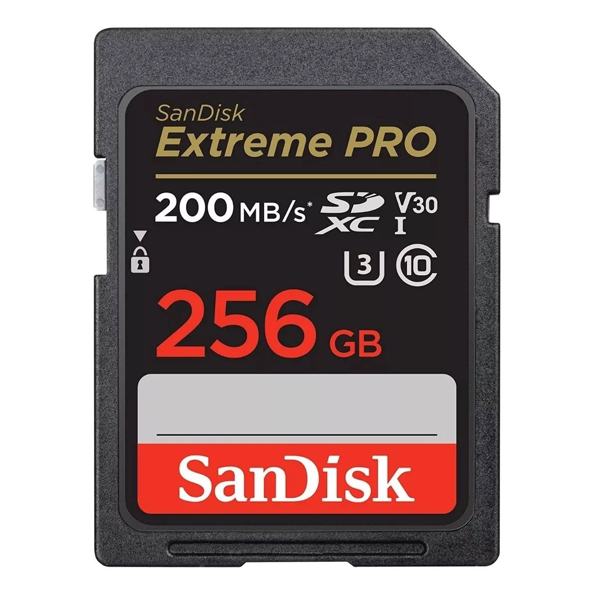 SANDISK - Memoria Sd Sandisk Extreme Pro 256gb 200mbs U3 V30 4k Uhd