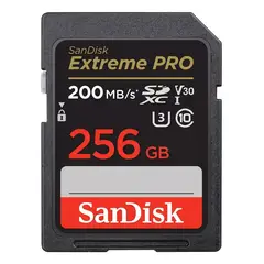 SANDISK - Memoria Sd Extreme Pro 256gb 200mbs U3 V30 4k Uhd