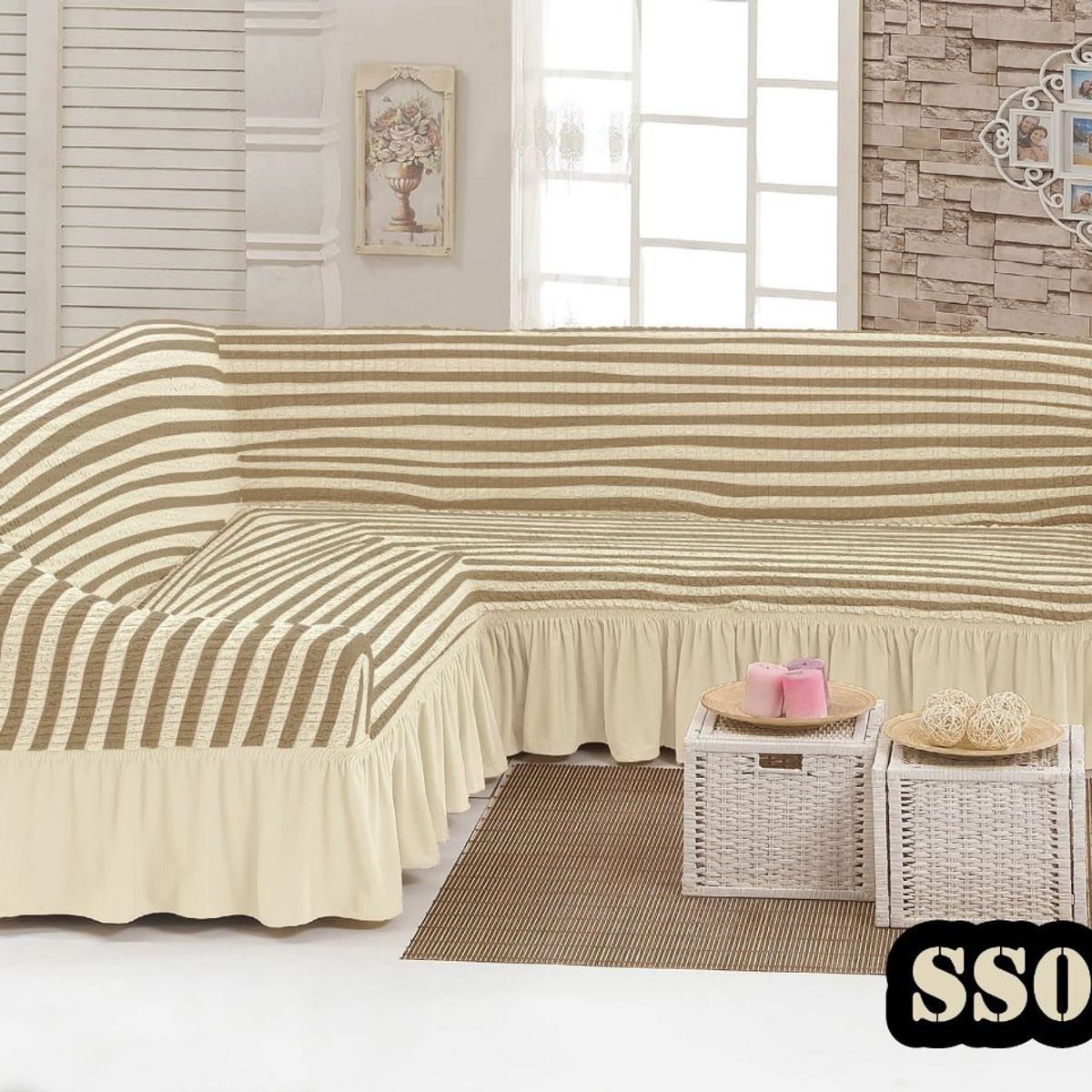 GENERICO - funda de sillon L diseño turco