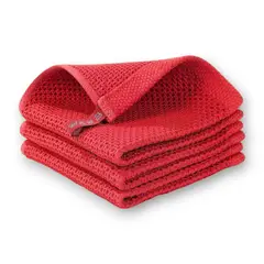 GENERICO - Paño de Cocina 70x34cm Toalla Wafle Algodon 77gr Pack 3 U Blanco