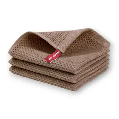 GENERICO - Paño de Cocina 70x34cm Toalla Wafle Algodon 77gr Pack 3 U Beige