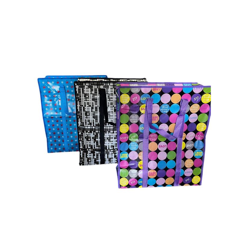 GENERICO - 3 Bolsas Matuteras Con Cierre Surtidas 65x55x22cm