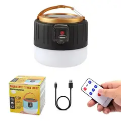 GENERICO - LAMPARA SOLAR DE CAMPING CON CONTROL REMOTO