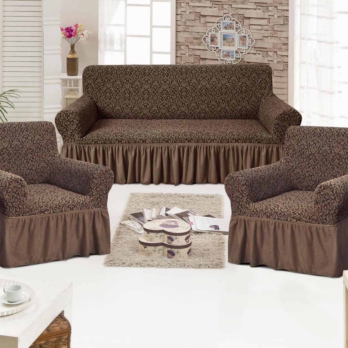 GENERICO - funda de sillon 3-1-1 turco diseño mosaico