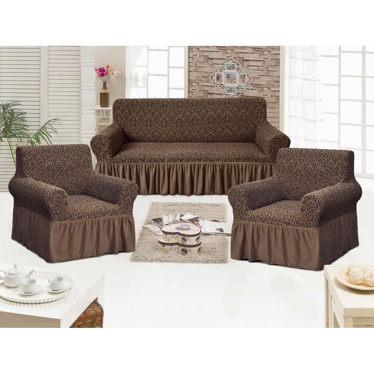 GENERICO - funda de sillon 3-1-1 turco diseño mosaico