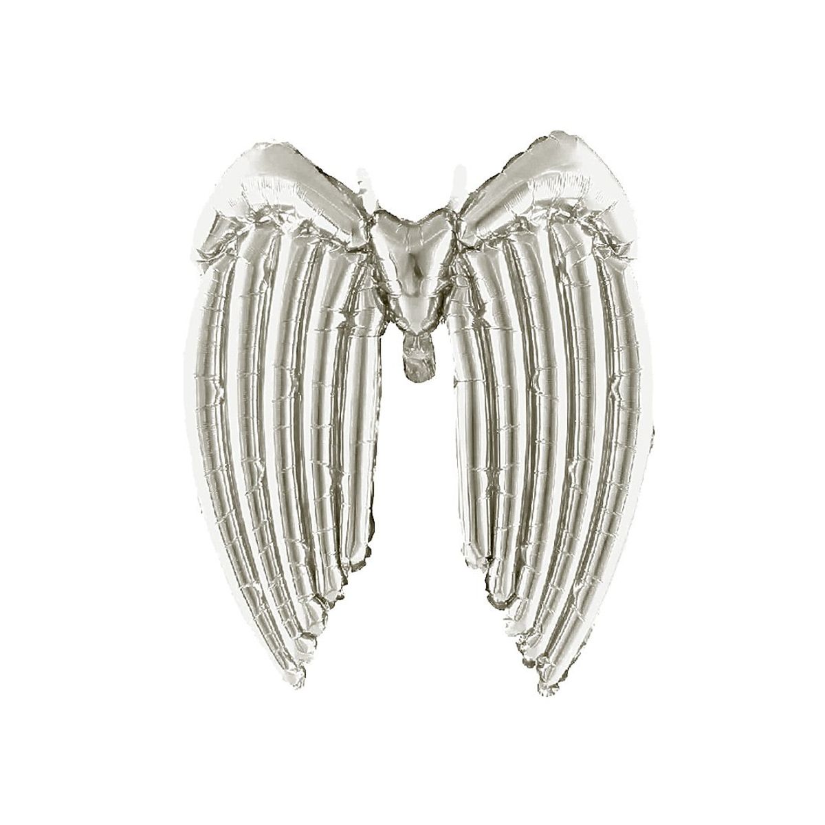 GENERICO - GLOBO METALICO ALAS ANGEL 60X85 PLATEADO X1 UNI